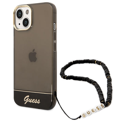 Curea Guess iPhone 14 6.1 "Negru / Negru Hardcase Translucent Pearl