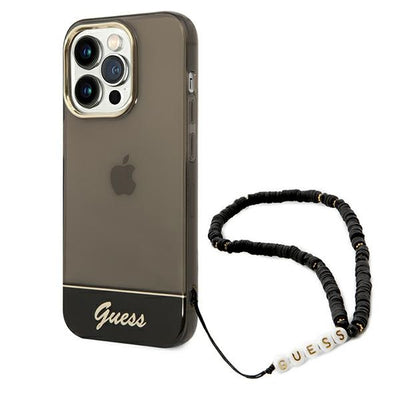 Curea Guess iPhone 14 Pro Max 6,7 "Negru / Negru Hardcase Translucent Pearl