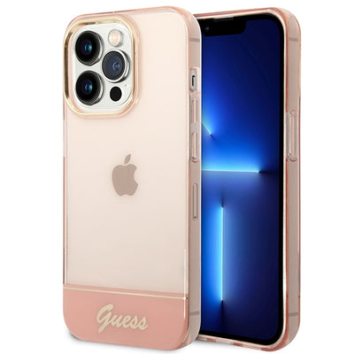 Husa Guess Translucent iPhone 14 Pro Max 6.7" - Roz