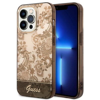 Husa Guess iPhone 14 Pro Max 6.7" Ocher Hardcase Porcelain Collection