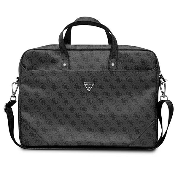 Husa laptop Guess Saffiano 4G Triangle Logo Bag pentru A 16'' Laptop - Negru