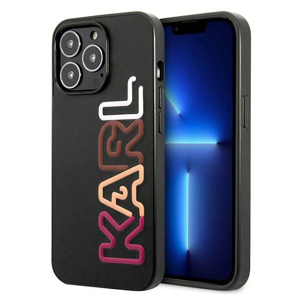 Husa Karl Lagerfeld Multipink Brand pentru iPhone 13 Pro / iPhone 13 - Negru