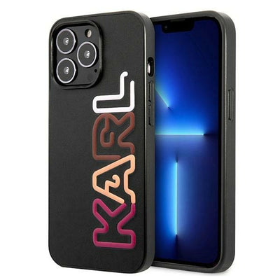 Husa Karl Lagerfeld Multipink Brand pentru iPhone 13 Pro / iPhone 13 - Negru