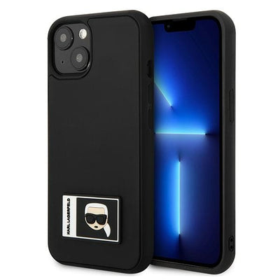Husa Karl Lagerfeld Ikonik Patch pentru iPhone 13 - Negru
