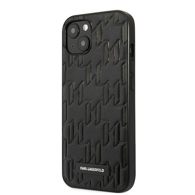 Husa Karl Lagerfeld Klhcp13smnmp1k iPhone 13 Mini 5,4 "Hardcase Negru / Negru Monogram Plaque