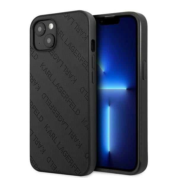 Husa Karl Lagerfeld iPhone 13 Mini 5,4 "Hardcase Negru / Negru Perforated Allover