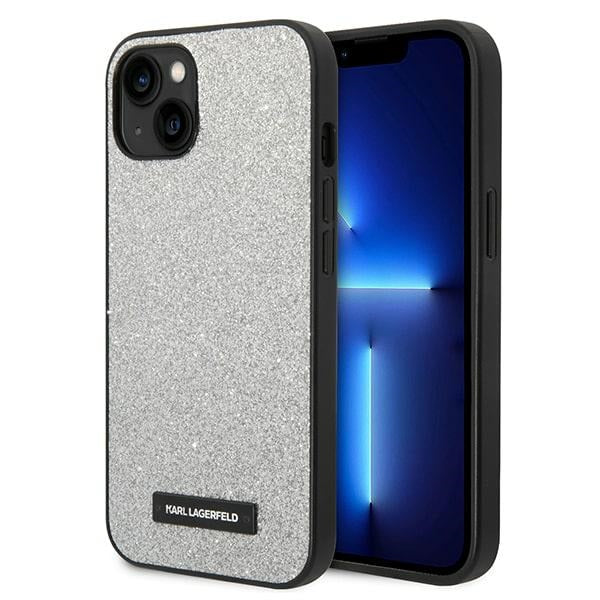 Husa Karl Lagerfeld Klhcp14mg2els iPhone 14 Plus 6.7 "Hardcase Argintiu / Argintiu Glitter Plaque Logo