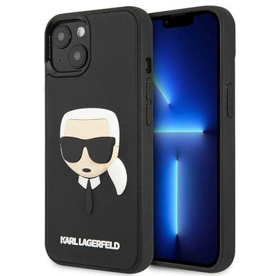 Husa Karl Lagerfeld Klhcp14mkh3dbk iPhone 14 Plus 6.7 "Negru / Negru Hardcase 3D Rubber Karl's Head