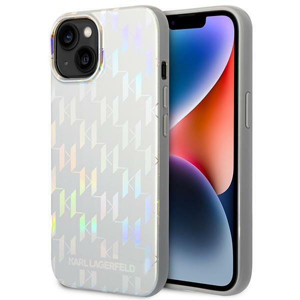 Husa Karl Lagerfeld Klhcp14mlgmmsv3 iPhone 14 Plus 6.7 "Hardcase Argintiu / Argintiu Monogram Iridescent