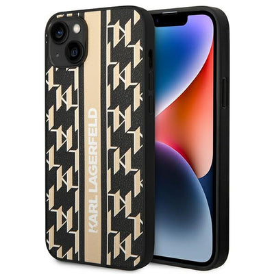 Husa Karl Lagerfeld iPhone 14 Plus 6,7 "Hardcase Maro / Maro Monogram Stripe