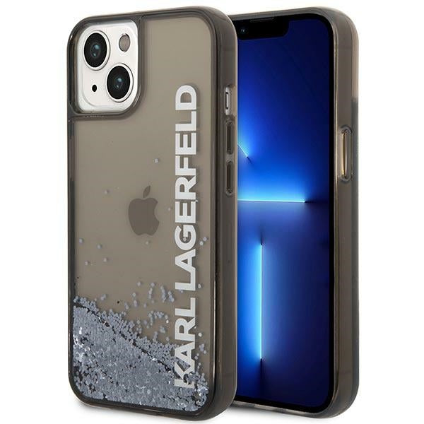 Husa Karl Lagerfeld iPhone 14 6.1 "Negru / Negru Hardcase Liquid Glitter Elong