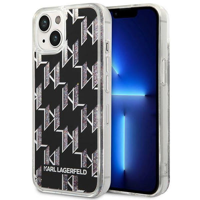 Husa Karl Lagerfeld iPhone 14 6.1 "Hardcase Negru / Negru Liquid Glitter Monogram