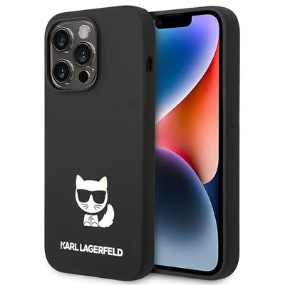 Husa Karl Lagerfeld Klhcp14xslctbk iPhone 14 Pro Max 6.7 "Hardcase Negru / Negru Silicone Choupette Body