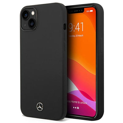 Husa Mercedes Silicone Line pentru iPhone 14 Plus - Negru