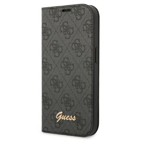 Husa Guess Gubkp14lhg4shk iPhone 14 Pro 6.1 "Negru / Negru Book 4G Vintage Auriu Logo