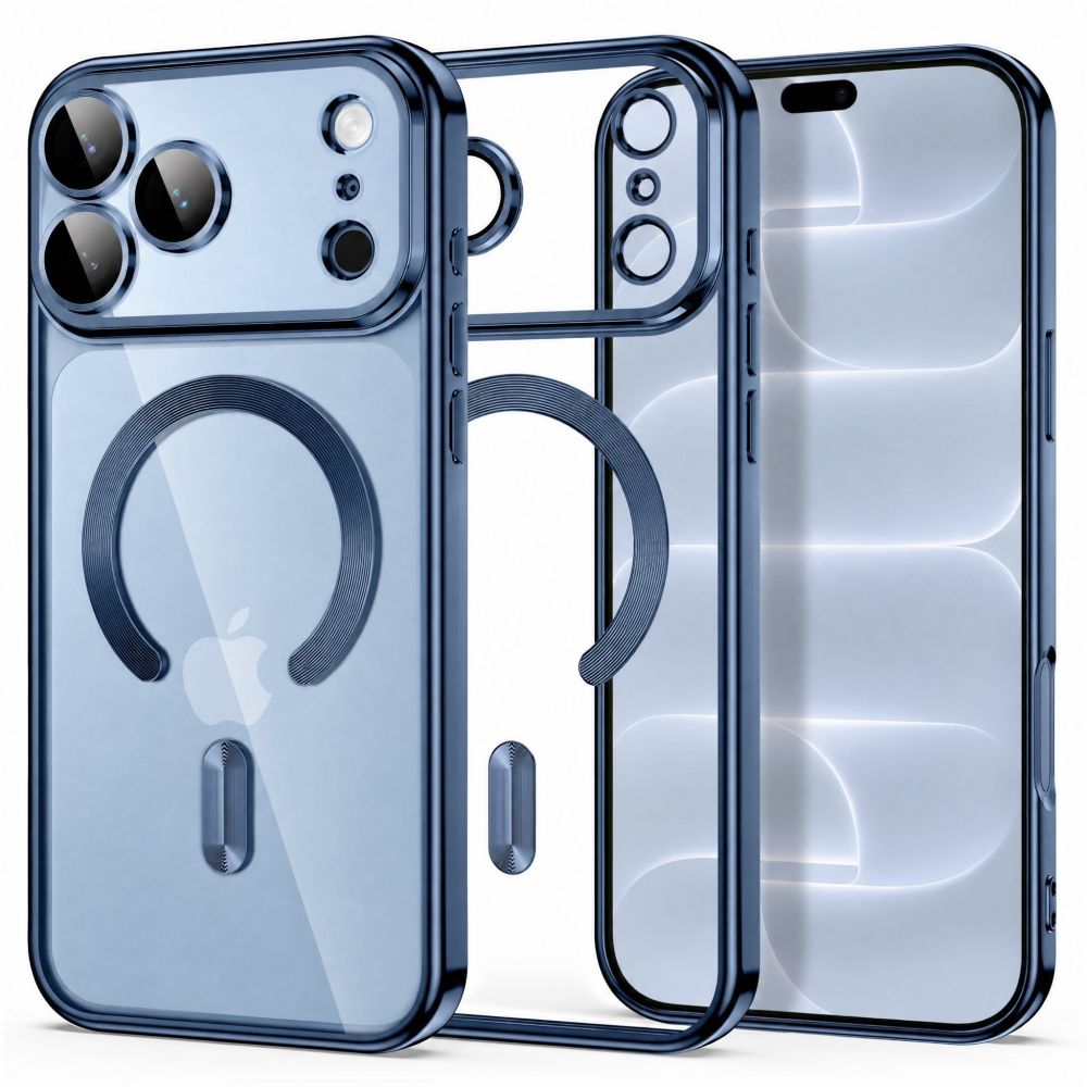 Husa Tech-protect Magflex Magsafe iPhone 17 Pro Max / 18 Pro Max Shiny Albastru deschis