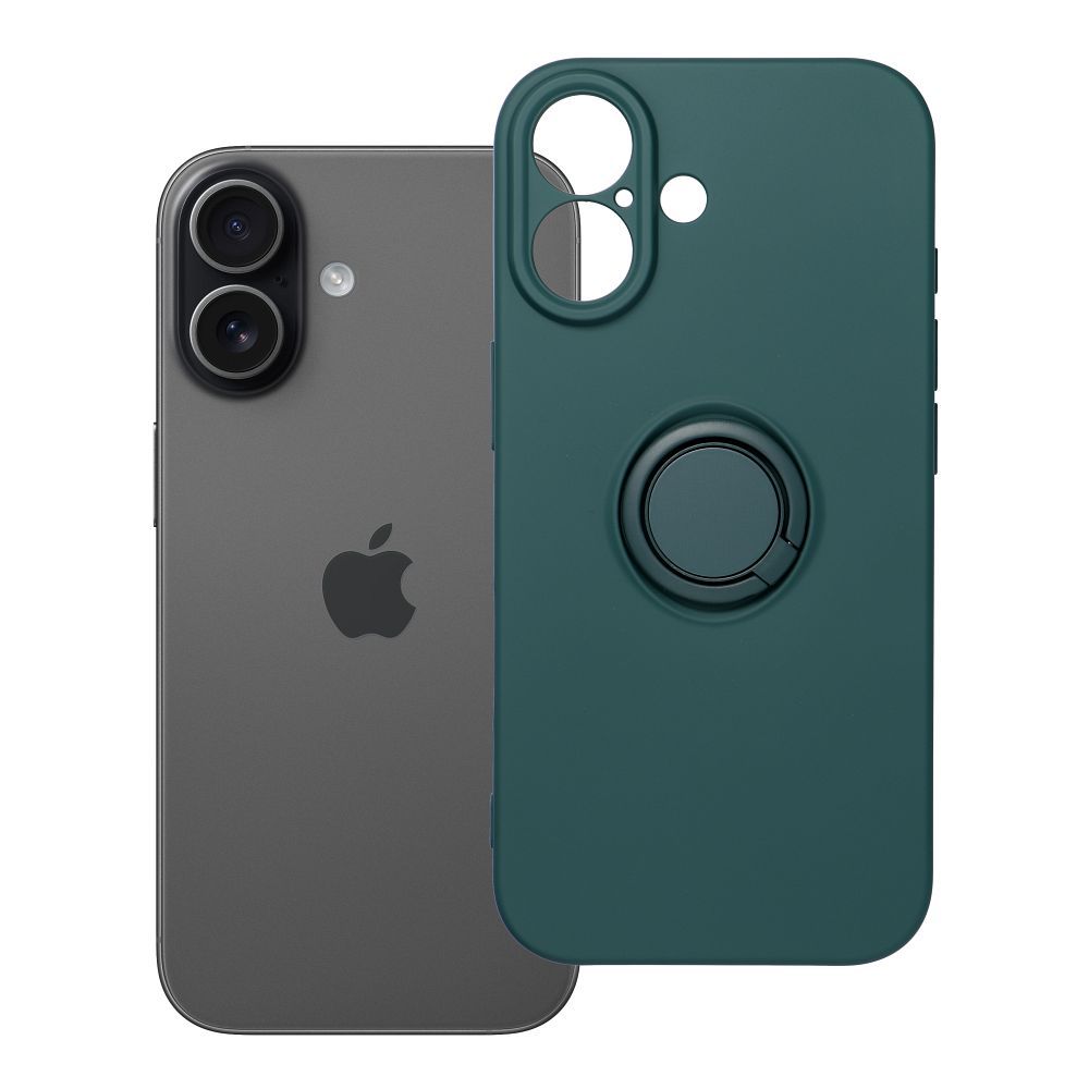 Husa Silicone Ring pentru iPhone 17 Verde