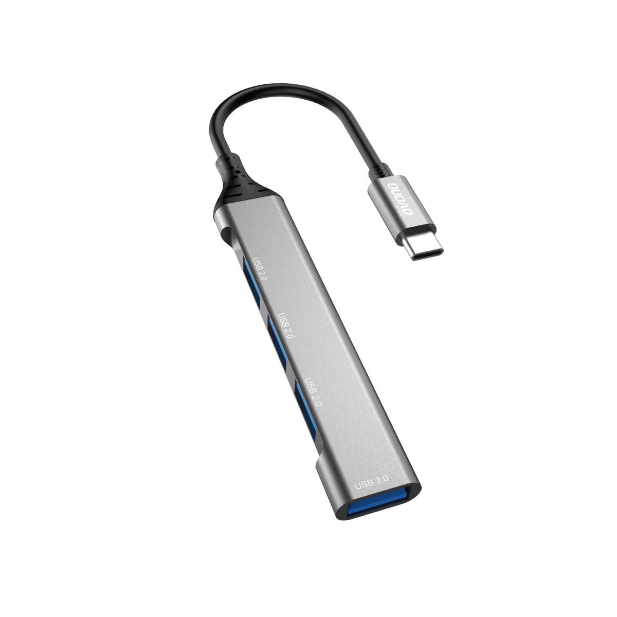 Cablu Dudao HUB 4in1 Usb-c - 4x Usb-a (3 X Usb2.0 / Usb3.0) 6.3cm Negru (A16t)