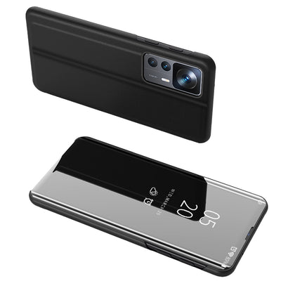 Husa Transparent View pentru Xiaomi 12T Pro / Xiaomi 12T Flip Cover Negru