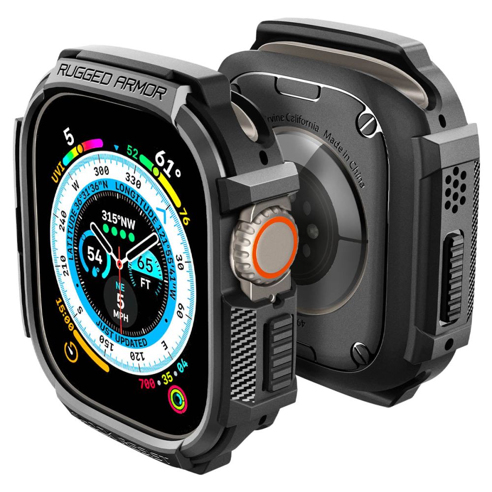 Husa Spigen Rugged Armor pentru Apple Watch Ultra (49mm) - mat Negru