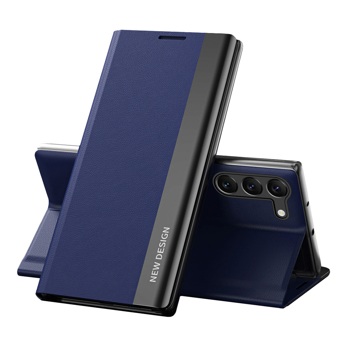 Husa Sleep Pro pentru Samsung Galaxy S23+ cu Flip Stand Albastru