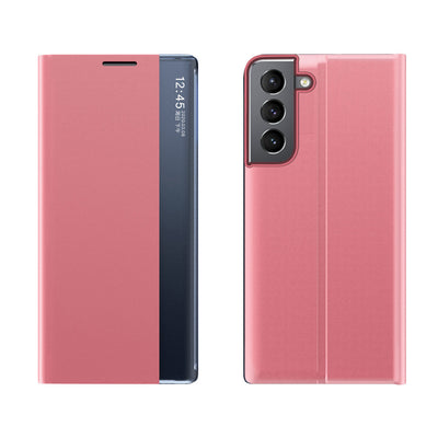 Husa New Sleep pentru Samsung Galaxy S23+ Cover cu Flip Stand Roz