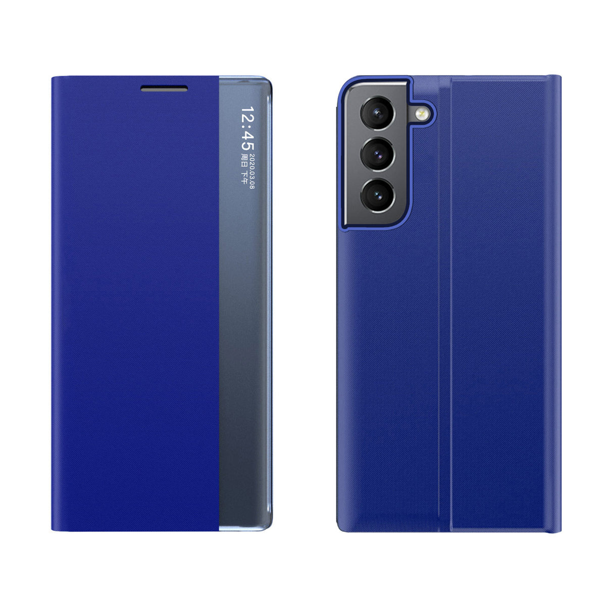 Husa New Sleep pentru Samsung Galaxy S23+ Cover cu Flip Stand Albastru