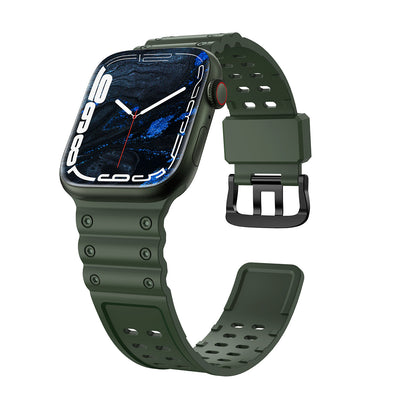 Curea Triple Protection pentru Apple Watch 38 / 40 / 41 Mm Band Bracelet - Verde