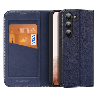 Husa Dux Ducis Skin X2 Samsung Galaxy S23+ Flip Wallet Stand Albastru
