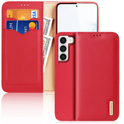 Husa Dux Ducis Hivo Samsung Galaxy S23+ Flip Cover Wallet Stand Rfid Blocking Rosu