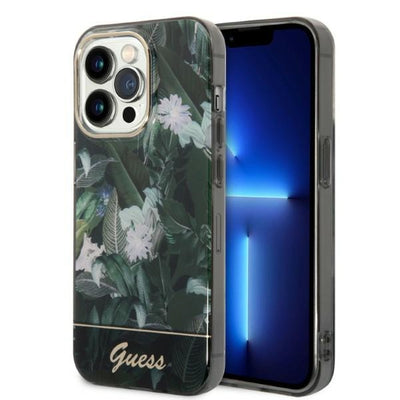 Husa Guess Jungle Collection pentru iPhone 14 Pro Max - Verde