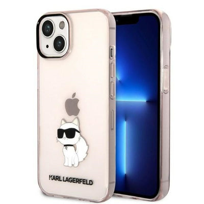 Husa Karl Lagerfeld iPhone 14 Plus 6.7" Roz/Roz Hardcase Ikonik Choupette