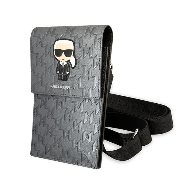 Husa Karl Lagerfeld Ikonik Karl Monogram Patch Bag - Argintiu