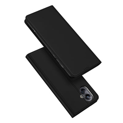 Husa Dux Ducis Skin Pro pentru Realme 10 Pro+ Flip Cover Card Wallet Stand Negru