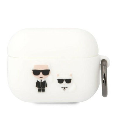 Husa Karl Lagerfeld Klacapsilkcw AirPods Pro Cover Alb/Alb Silicone Karl & Choupette
