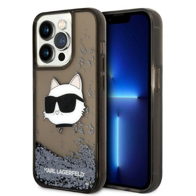 Husa Karl Lagerfeld iPhone 14 Pro Max 6.7" Negru/Negru Hardcase Glitter Choupette Head