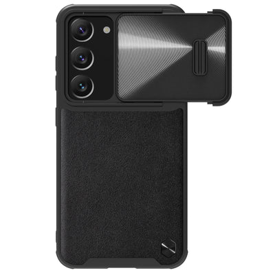 Husa Nillkin Camshield Leather S pentru Samsung Galaxy S23+ Cover cu Camera Cover Negru