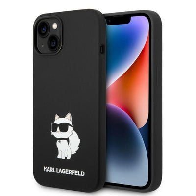 Husa Karl Lagerfeld iPhone 14 Plus 6.7" Hardcase Negru/Negru Silicone Choupette Magsafe