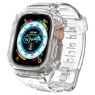 Husa Spigen Rugged Armor Pro cu Curea pentru Apple Watch Ultra (49mm) - Transparent