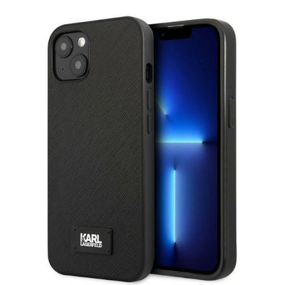 Husa Karl Lagerfeld Klhcp13ssfmp2k iPhone 13 Mini 5.4" Hardcase Negru/Negru Saffiano Plaque