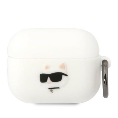 Husa Karl Lagerfeld Klaprunchh AirPods Pro Cover Alb/Alb Silicone Choupette Head 3D