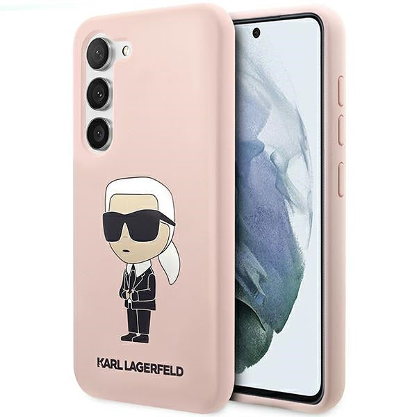 Husa Karl Lagerfeld S23 S911 Hardcase Roz/Roz Silicone Ikonik