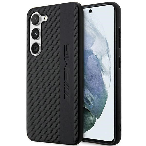 Husa AMG S23+ S916 Negru/Negru Hardcase Carbon Stripe&Embossed
