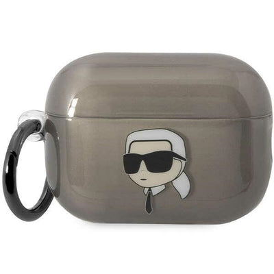 Husa Karl Lagerfeld AirPods Pro 2 Cover Negru/Negru Ikonik Karl Lagerfeld