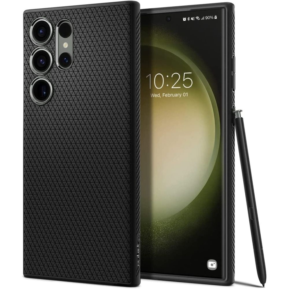 Husa Spigen Liquid Air pentru Samsung Galaxy S23 Ultra - Matte Negru