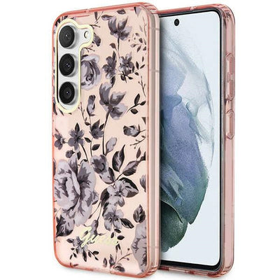 Husa Guess S23+ S916 Roz/Roz Hardcase Flower Collection