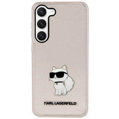 Husa Karl Lagerfeld S23+ S916 Roz/Roz Hardcase Ikonik Choupette