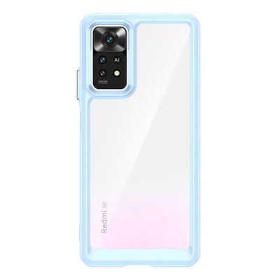 Husa Outer Space pentru Xiaomi Poco X5 5G / Redmi Note 12 5G Cover cu A Flexible Frame Albastru