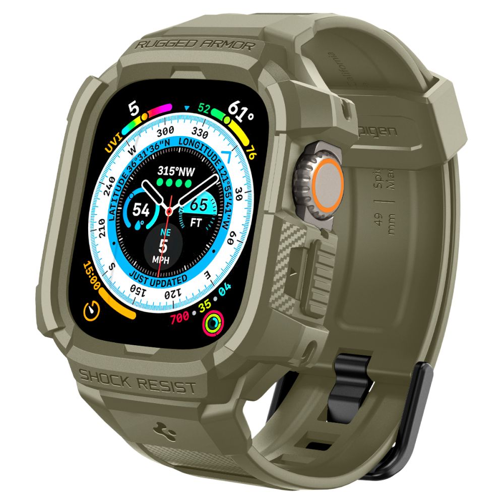 Husa Spigen Rugged Armor Pro cu Curea pentru Apple Watch Ultra (49mm) - Verde