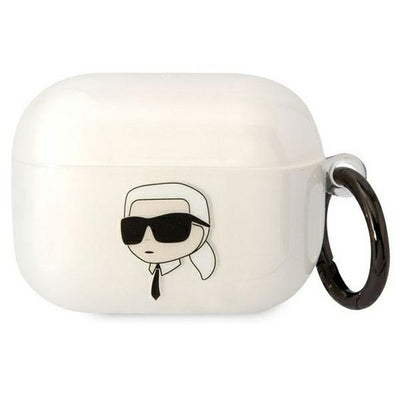 Husa Karl Lagerfeld Klaphniktct AirPods Pro Cover Transparent Karl`S Head
